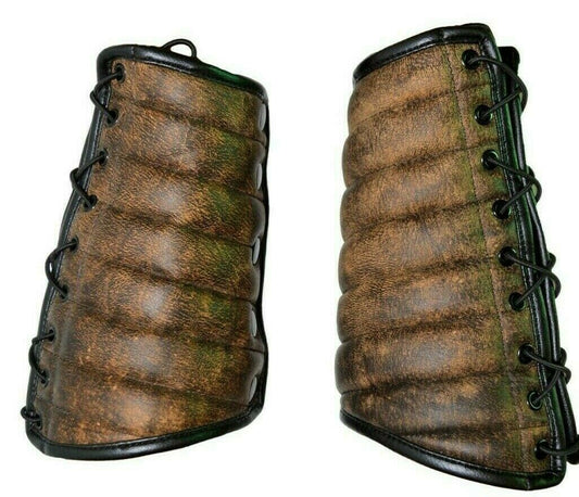 Wallet Accessory Fore Arm Leather Guard Armored gladiator arm guard Roman Sparta - MRI Leathers