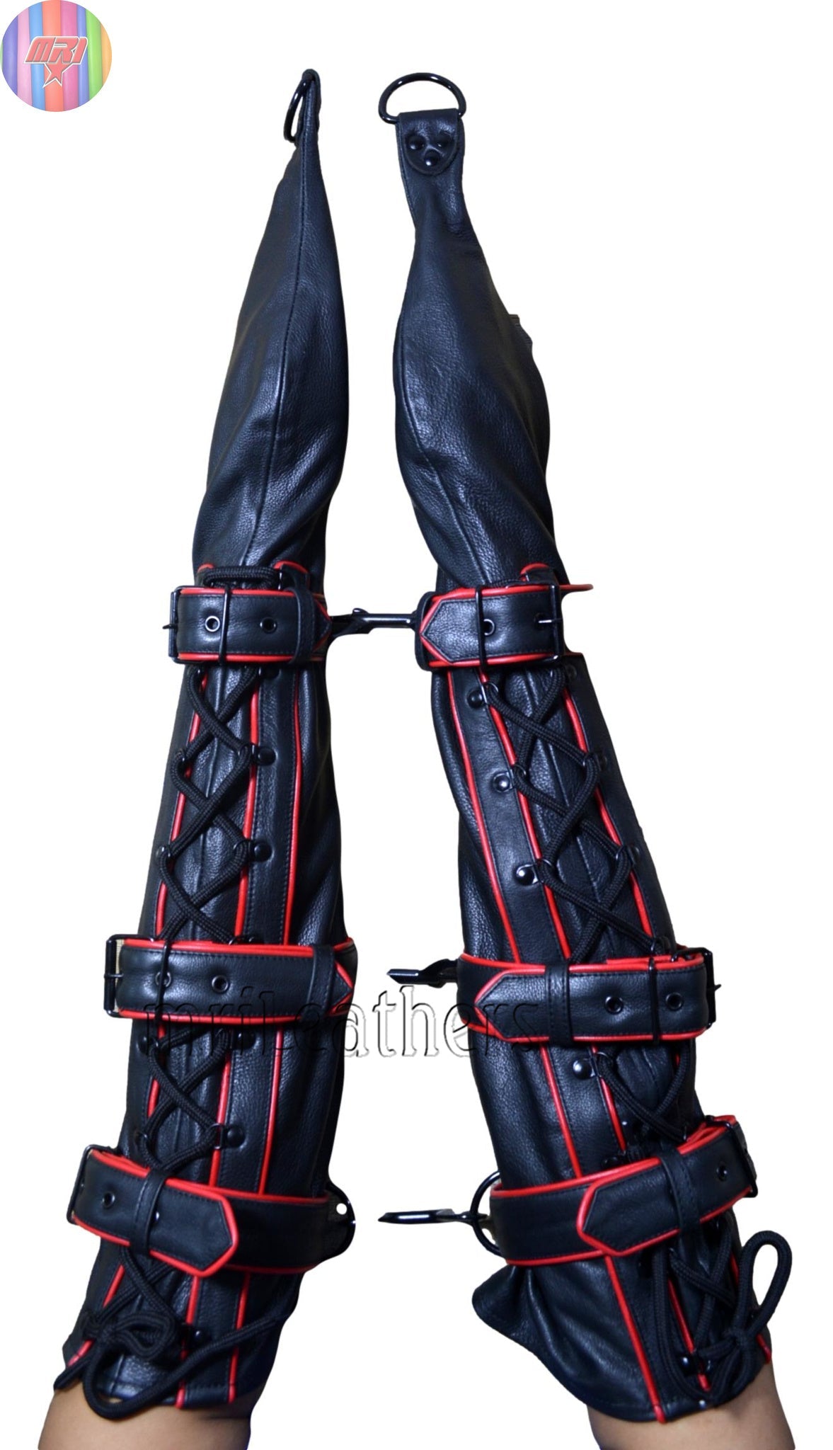 Leather Arm binder Arm Binder gloves bondage For Men women - MRI Leathers