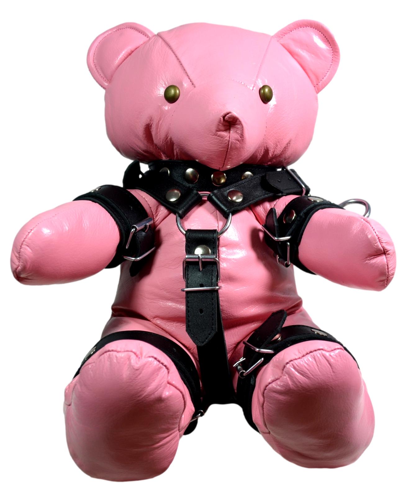 Leather Teddy Bear with harness - MRI Leathers