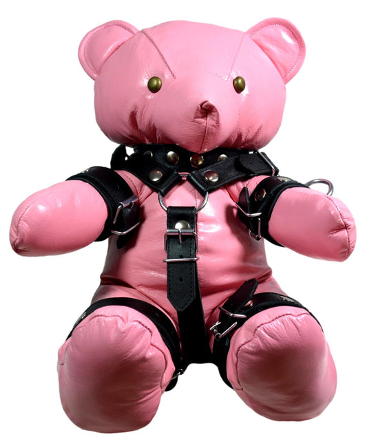 Leather Teddy Bear with harness - MRI Leathers