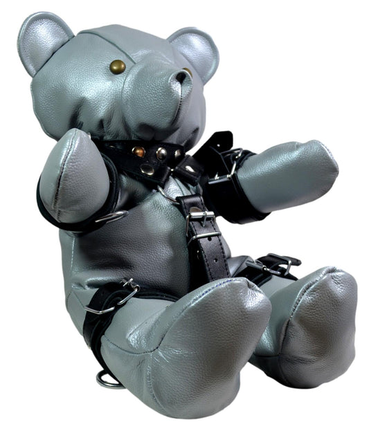 Leather Teddy Bear with harness - MRI Leathers