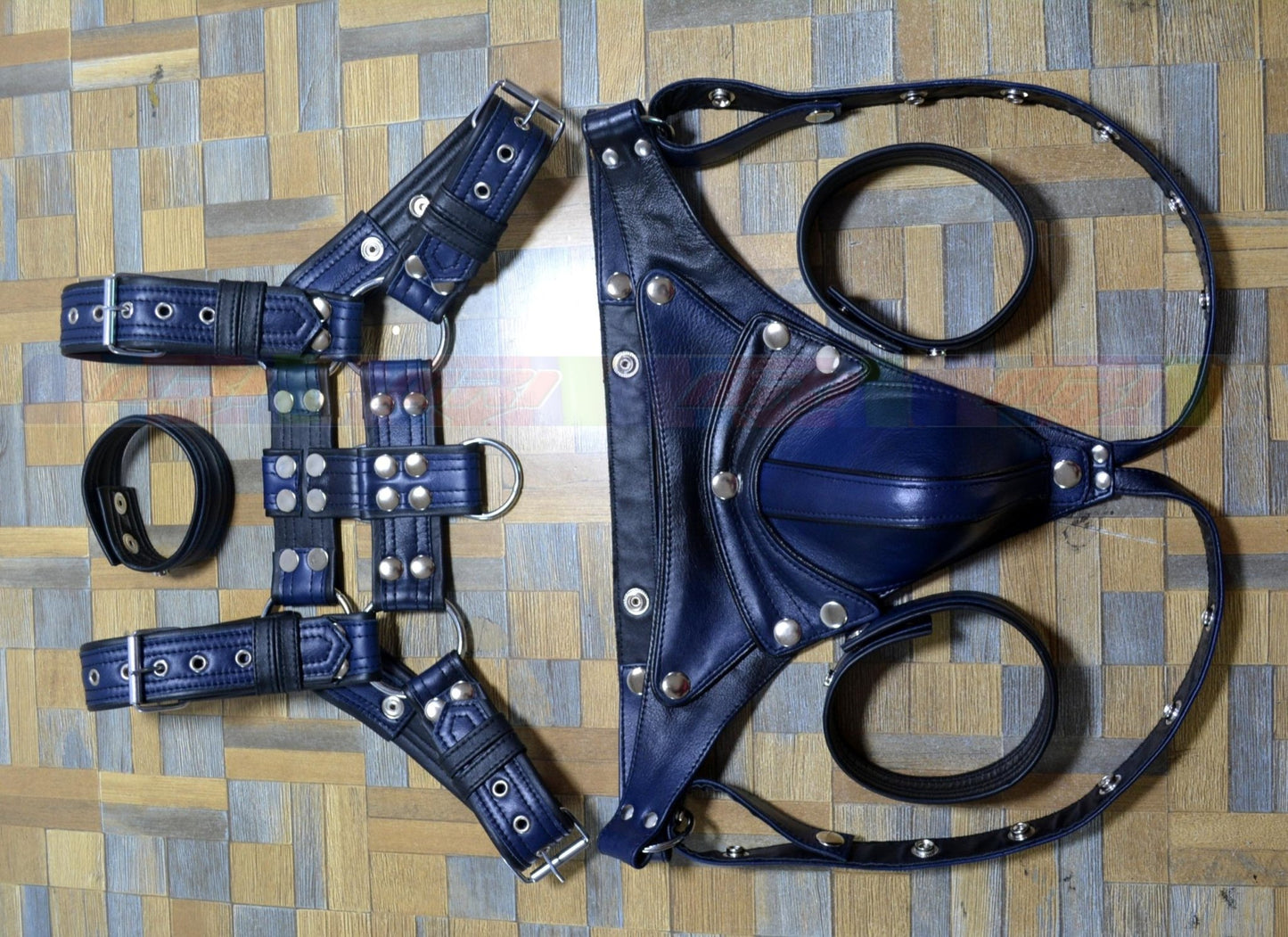 Men Harness Leather Harness Adjustable Buckle Body Chest Harness Costume - MRI Leathers