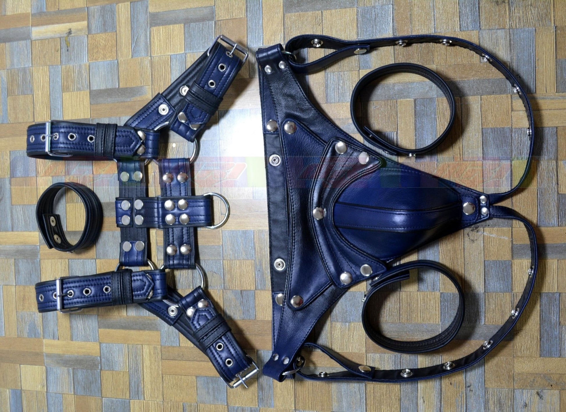 Men Harness Leather Harness Adjustable Buckle Body Chest Harness Costume - MRI Leathers