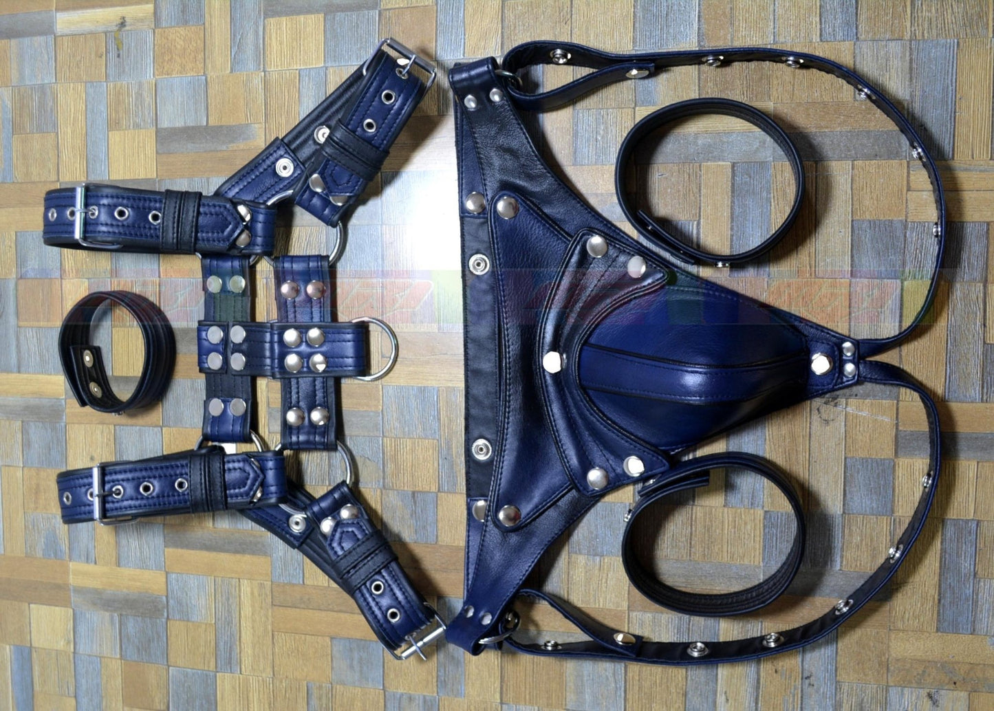 Men Harness Leather Harness Adjustable Buckle Body Chest Harness Costume - MRI Leathers
