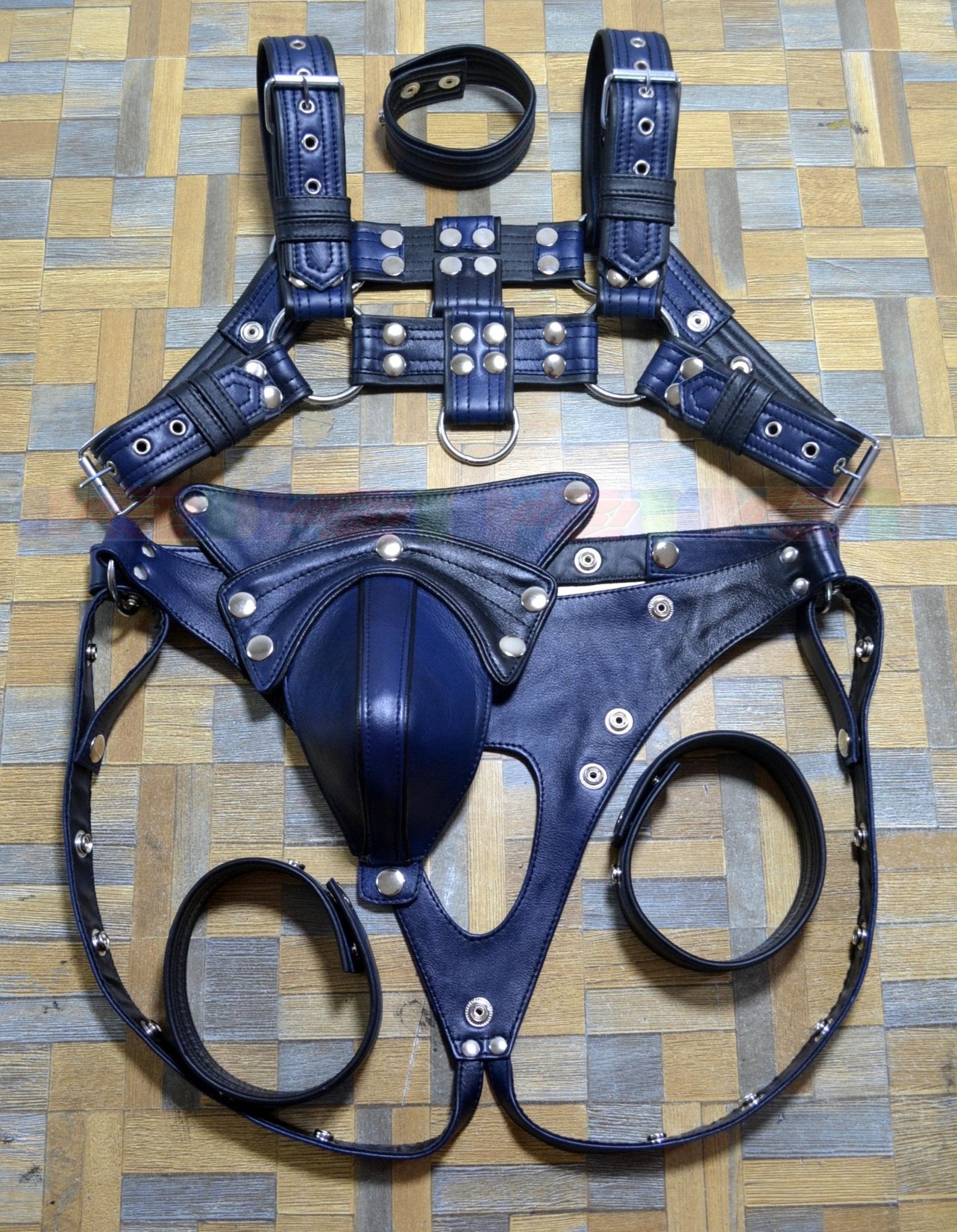Men Harness Leather Harness Adjustable Buckle Body Chest Harness Costume - MRI Leathers