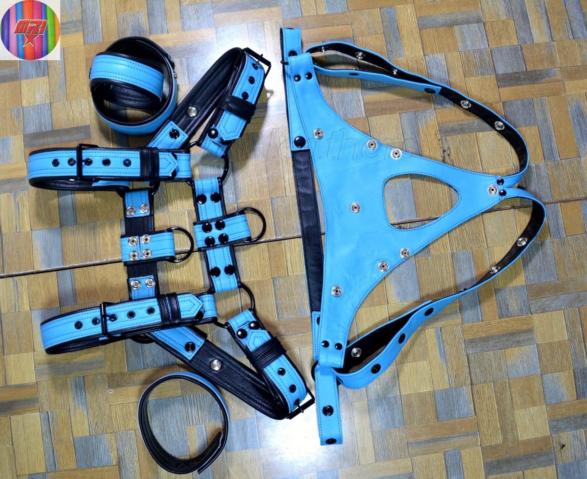 Men Harness Leather Harness Adjustable Buckle Body Chest Harness Costume - MRI Leathers