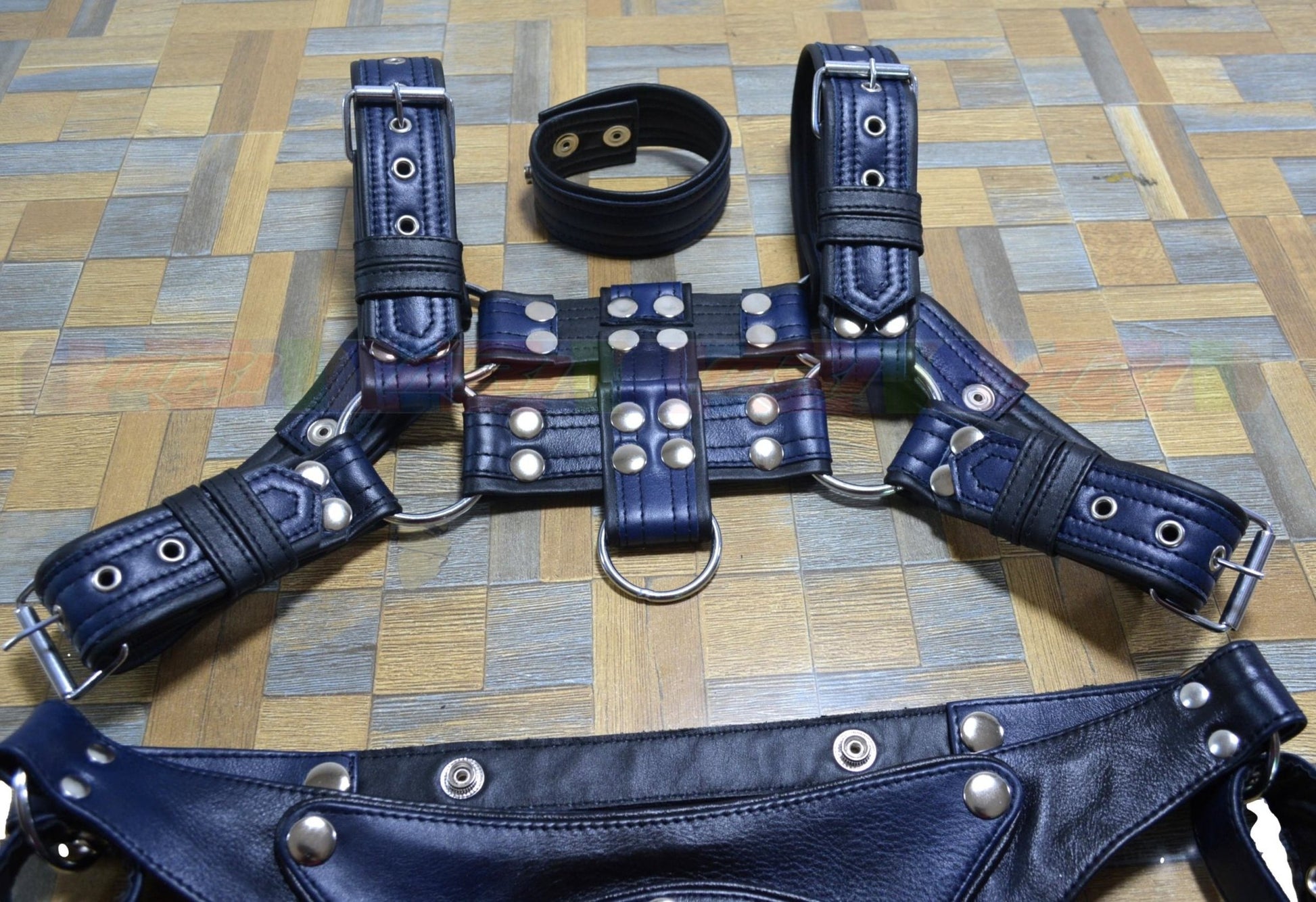 Men Harness Leather Harness Adjustable Buckle Body Chest Harness Costume - MRI Leathers