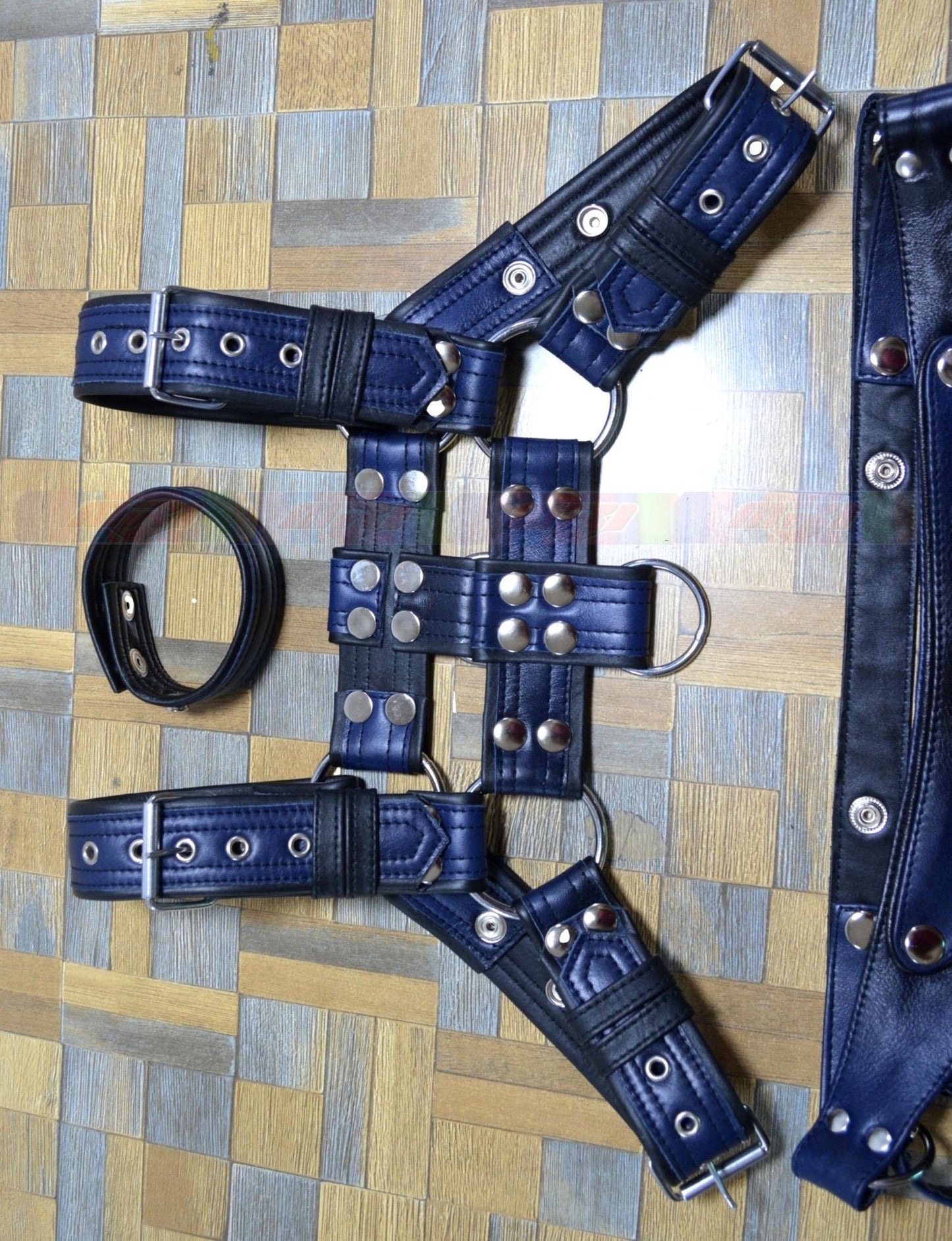 Men Harness Leather Harness Adjustable Buckle Body Chest Harness Costume - MRI Leathers