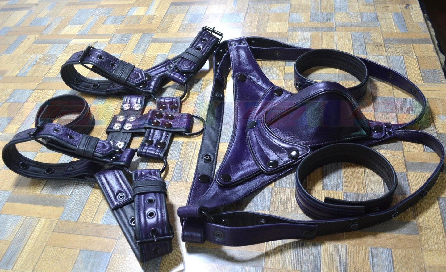 Men Harness Leather Harness Adjustable Buckle Body Chest Harness Costume - MRI Leathers