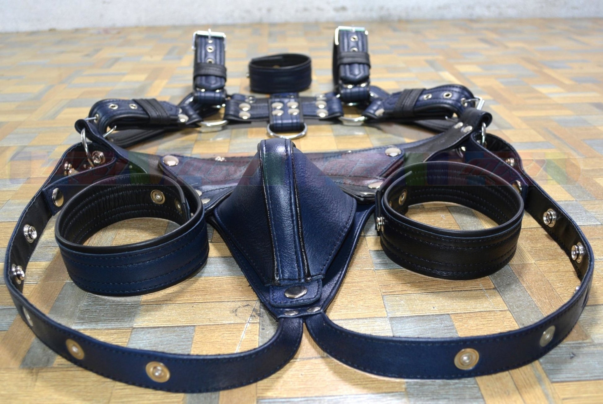 Men Harness Leather Harness Adjustable Buckle Body Chest Harness Costume - MRI Leathers
