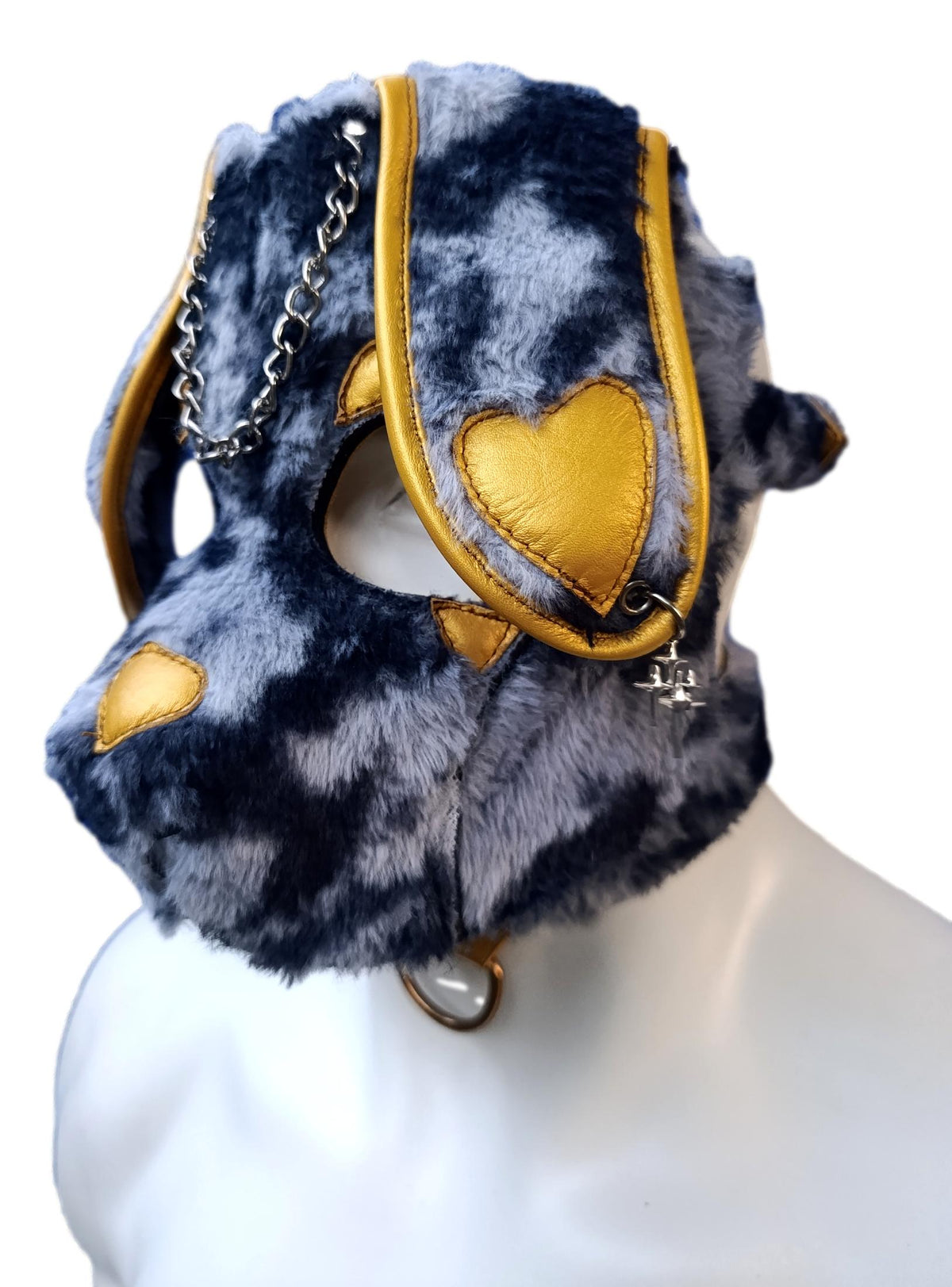Leather & Fur Puppy Hood | Furry Pup Hood | Handmade Custom Hood