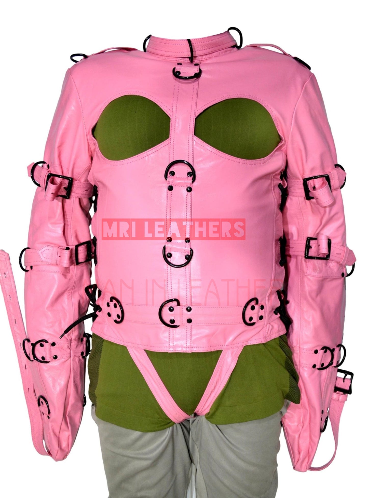 Strait Jacket BDSM Pure Leather Jacket Men Women Chastity Jacket Bondage Jacket (Copy) (Copy) (Copy) - MRI Leathers