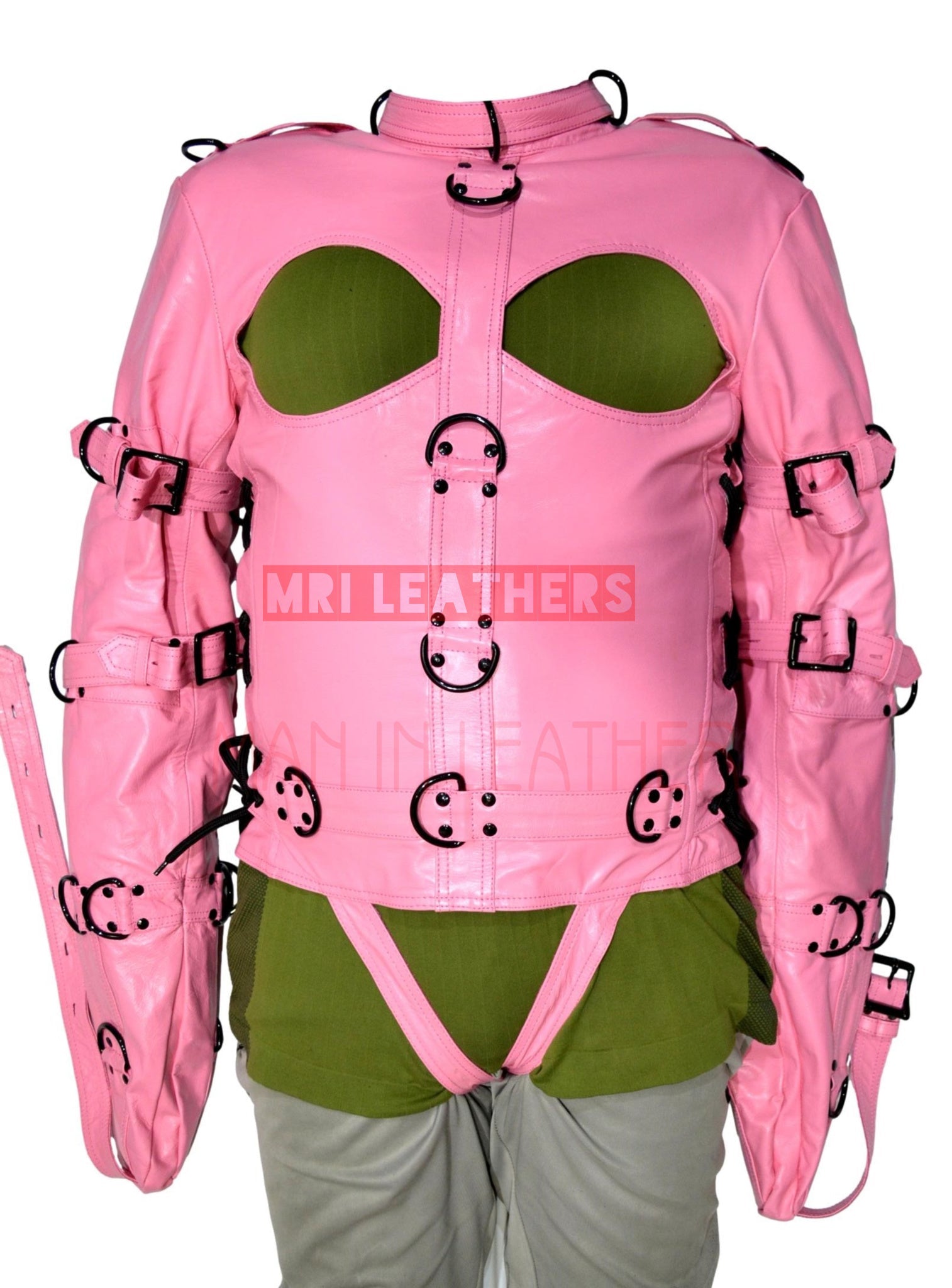 Strait Jacket BDSM Pure Leather Jacket Men Women Chastity Jacket Bondage Jacket (Copy) (Copy) (Copy) - MRI Leathers