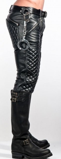 100% Real Leather Chaps Leder Fetish Gay Jeans Pants Gay Chaps/biker Trous - MRI Leathers