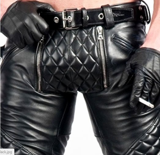 100% Real Leather Chaps Leder Fetish Gay Jeans Pants Gay Chaps/biker Trous - MRI Leathers