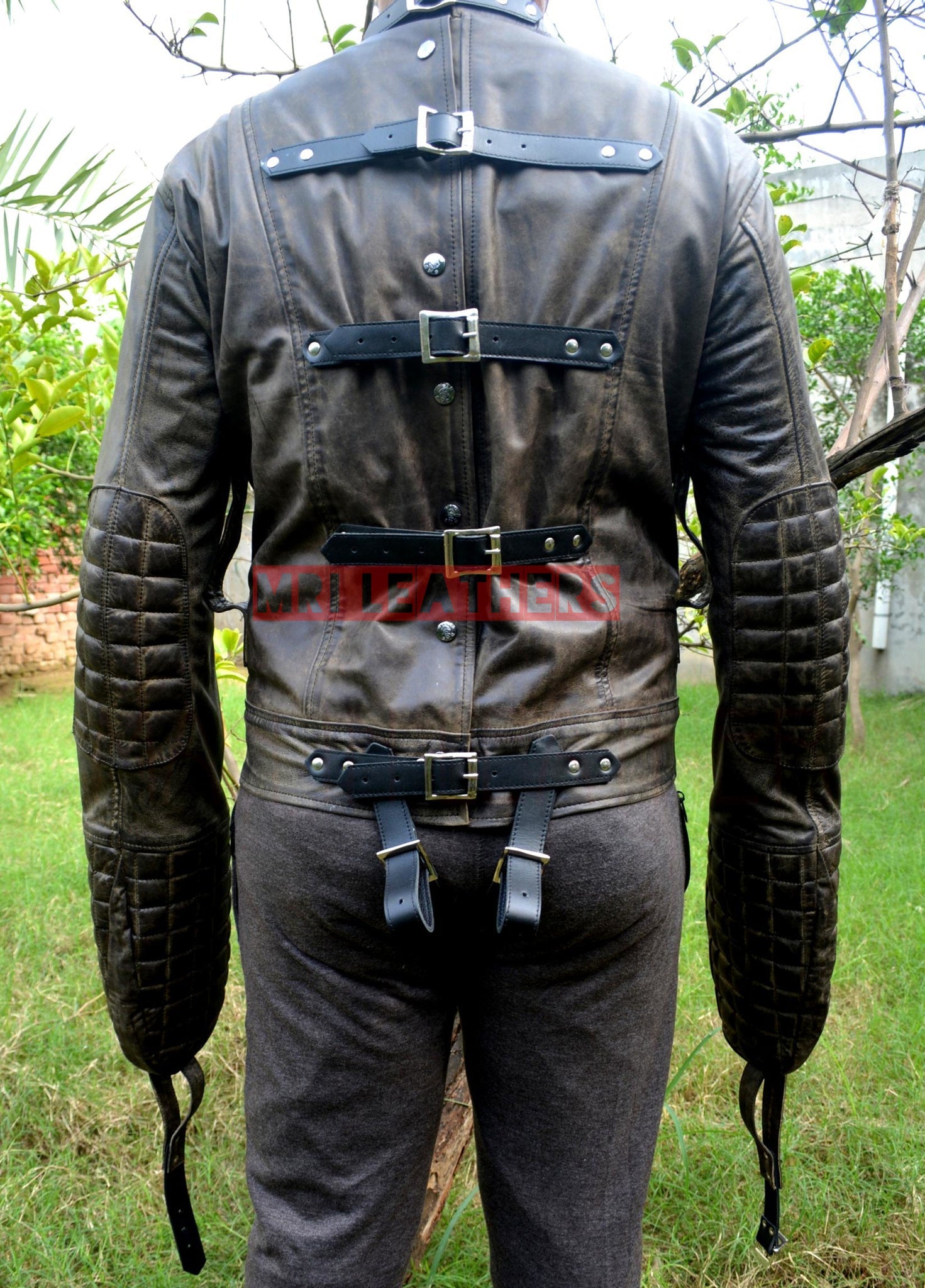 Straint Jacket Strait Jacket BDSM Pure Leather - Men Women Bondage Wear – MRI Leathers