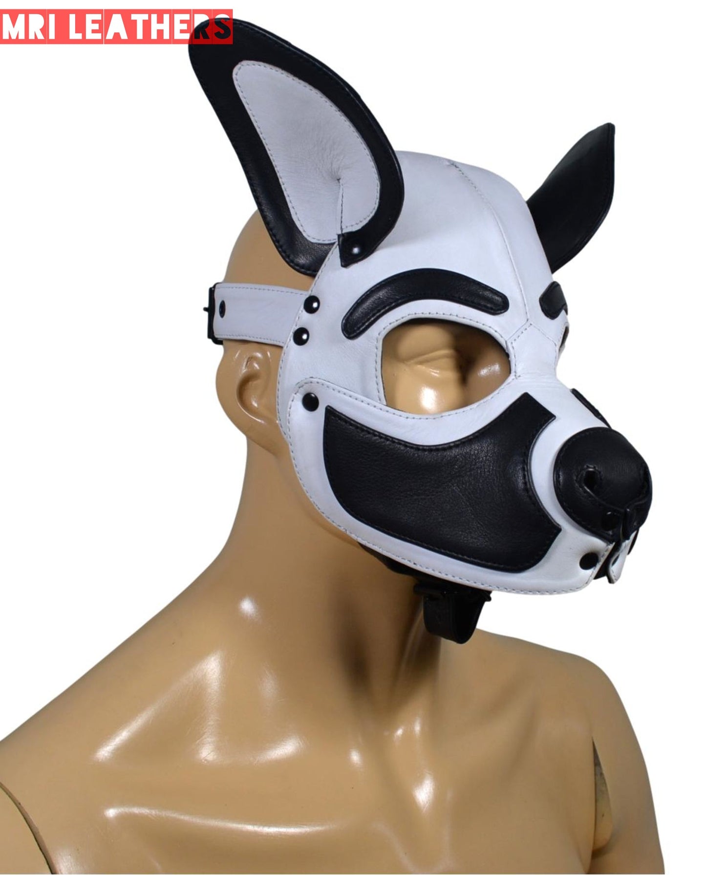 Leather Dog Mask Leather Dog Mask Dog Hood Pet Play Hood Puppy Mask - MRI Leathers