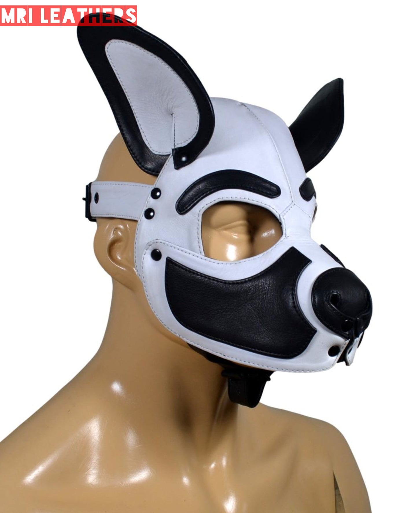 Leather Dog Mask Leather Dog Mask Dog Hood Pet Play Hood Puppy Mask - MRI Leathers