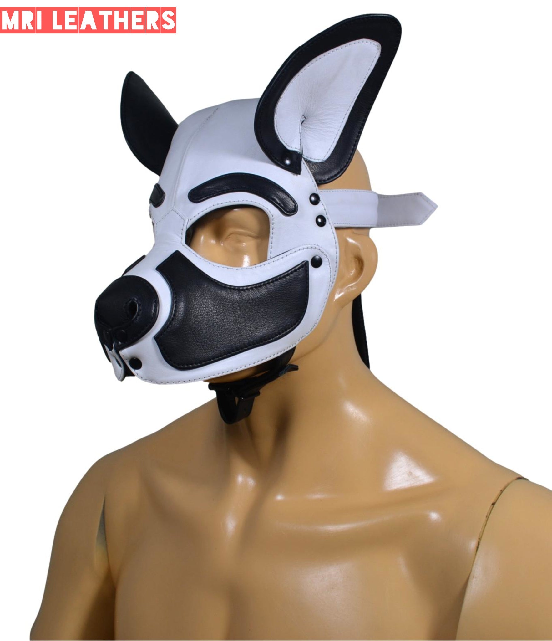 Leather Dog Mask Leather Dog Mask Dog Hood Pet Play Hood Puppy Mask - MRI Leathers