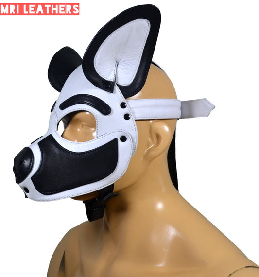 Leather Dog Mask Leather Dog Mask Dog Hood Pet Play Hood Puppy Mask - MRI Leathers