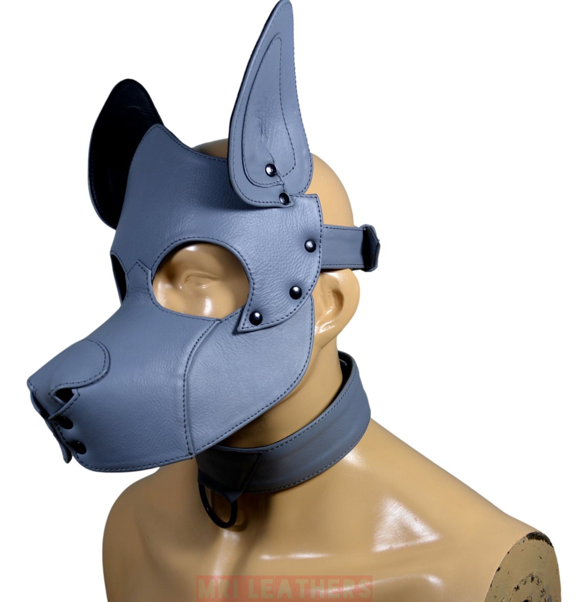 Leather Dog Mask Leather Pup Mask Dog Hood Pet Play Hood – MRI Leathers