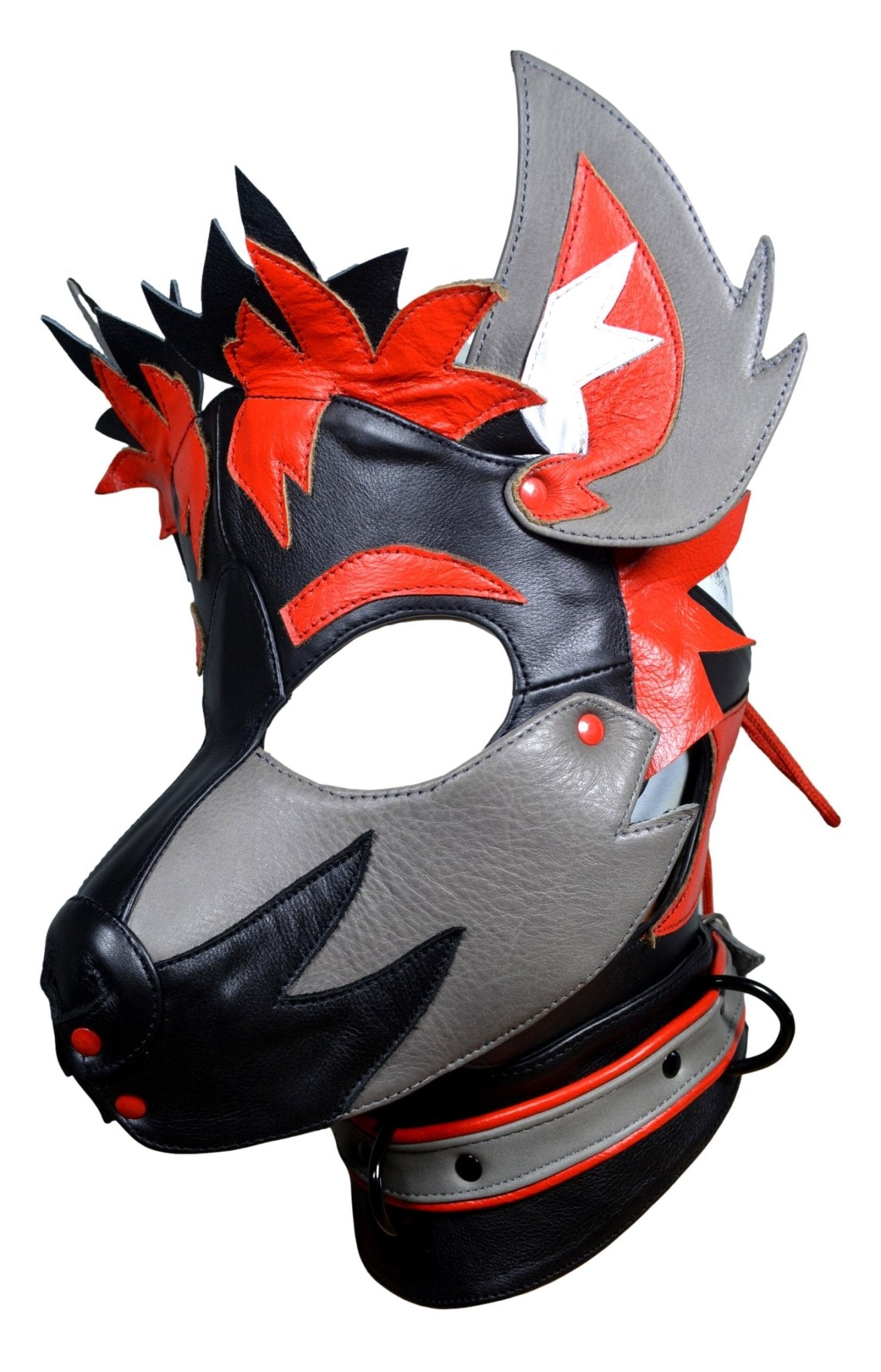 Leather Puppy Hood Puppy mask with Horns - MRI Leathers