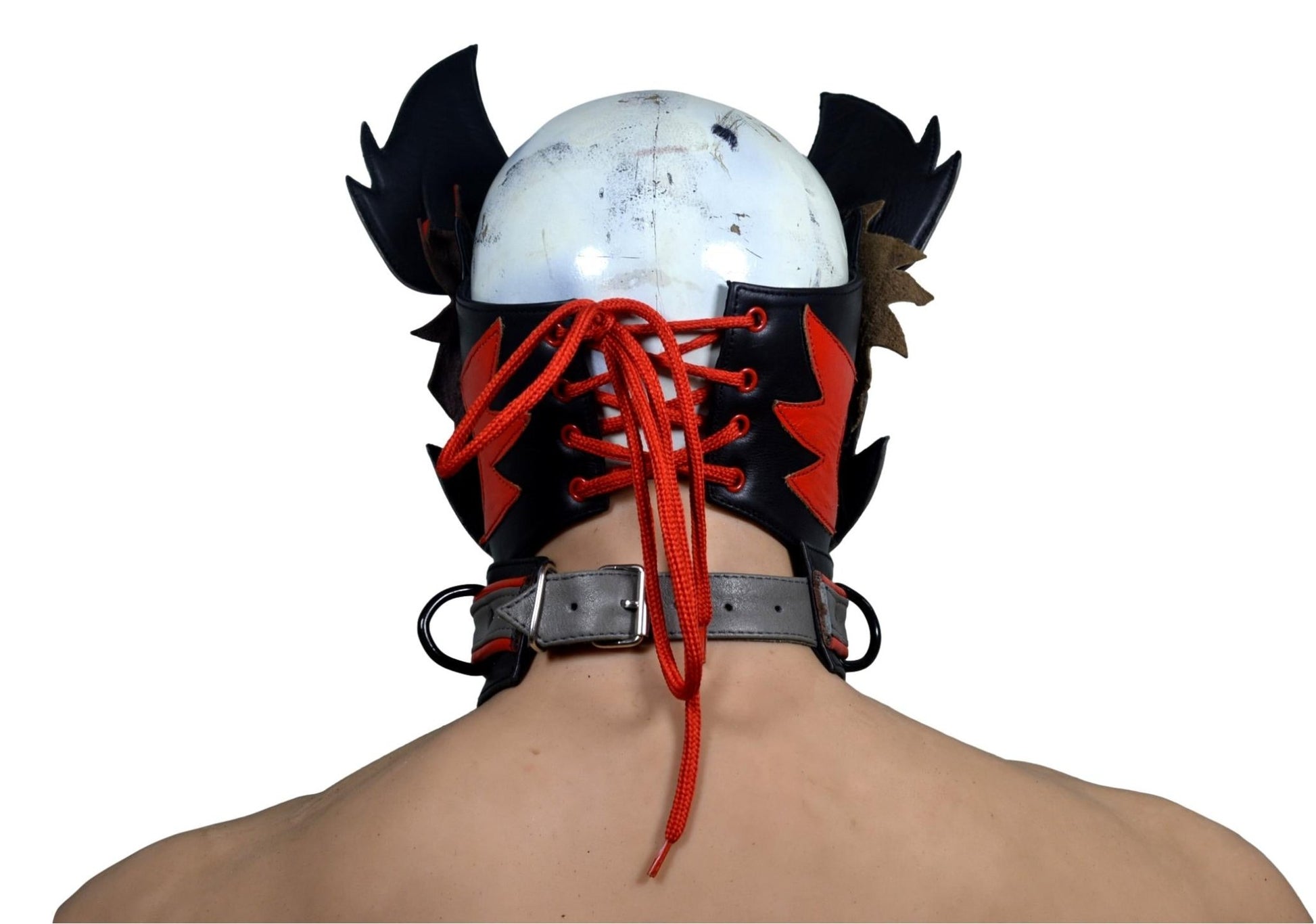 Leather Puppy Hood Puppy mask with Horns - MRI Leathers