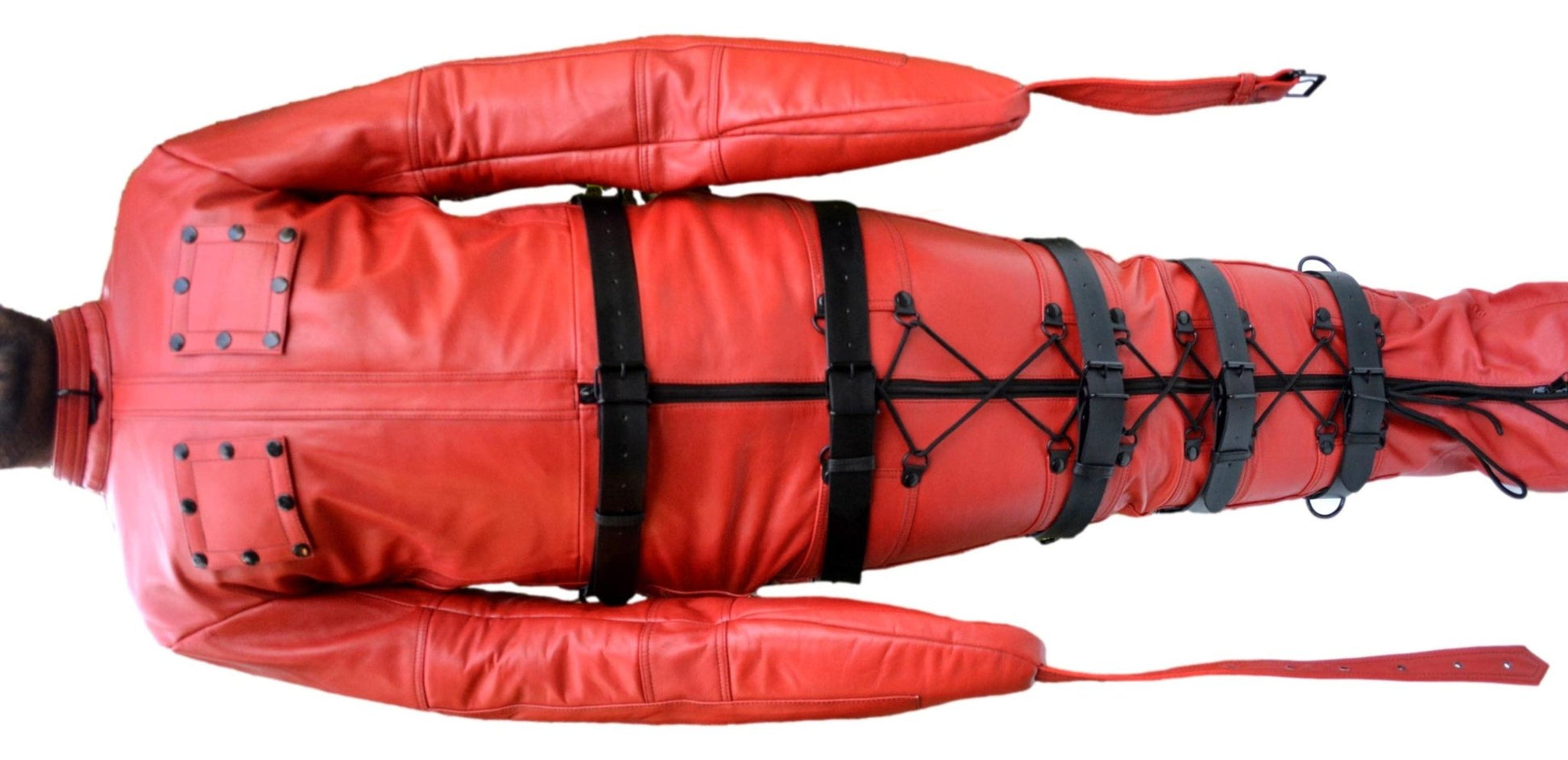 Leather Sleep Sack,Restraint,Bondage,Leather SleepSack Red - MRI Leathers