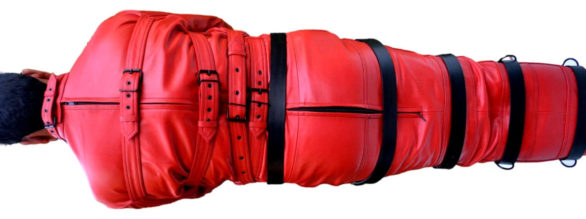Leather Sleep Sack,Restraint,Bondage,Leather SleepSack Red - MRI Leathers