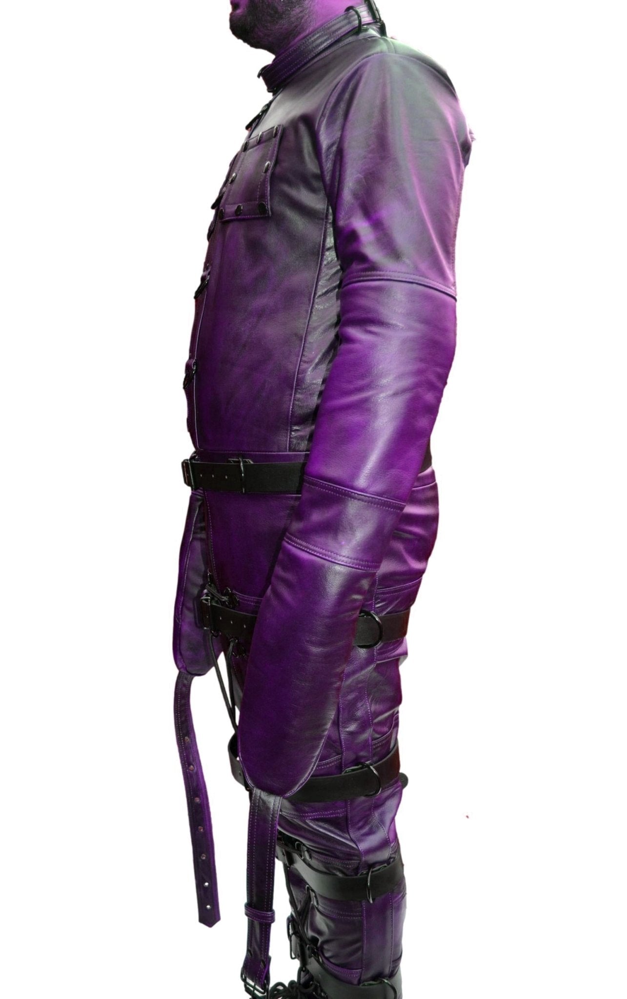 Lockable Sleepsack Leather Sleep Sack,Restraint,Bondage,Leather SleepSack Tow tone leathe ...