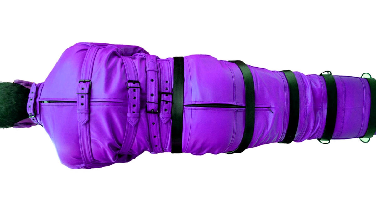 Lockable Sleepsack Leather Sleep Sack,Restraint,Bondage,Leather SleepSack,Purple – MRI ...