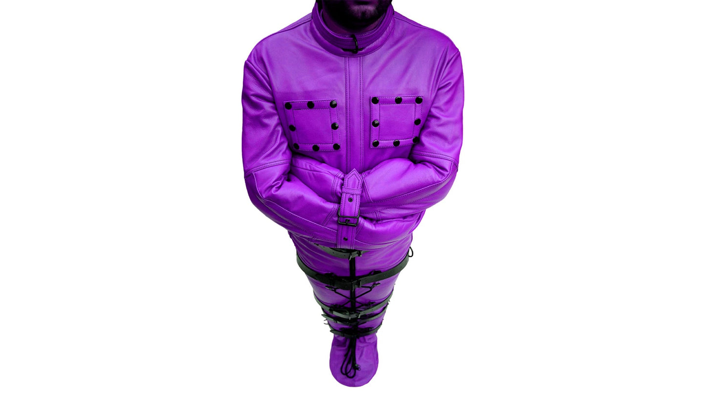 Leather Sleep Sack,Restraint,Bondage,Leather SleepSack,Purple - MRI Leathers