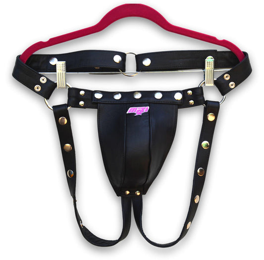 Men Black Leather Jock Strap, Men's Posing Pouch,Thong,G-String,Fetish,Gay,Sexy,Leather Underwear - MRI Leathers