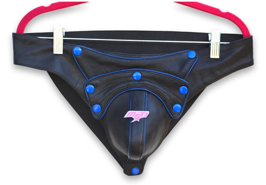Men Black Leather Jock Strap, Men's Posing Pouch,Thong,G-String,Fetish,Gay,Sexy,Leather Underwear - MRI Leathers
