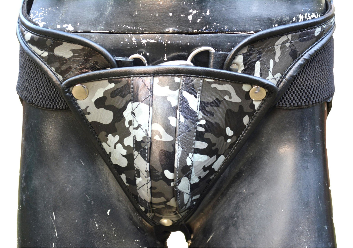 Men camouflage Leather Jock Strap, Men's Posing Pouch,Thong,G-String,Fetish,Gay,Sexy,Leather Underwear - MRI Leathers