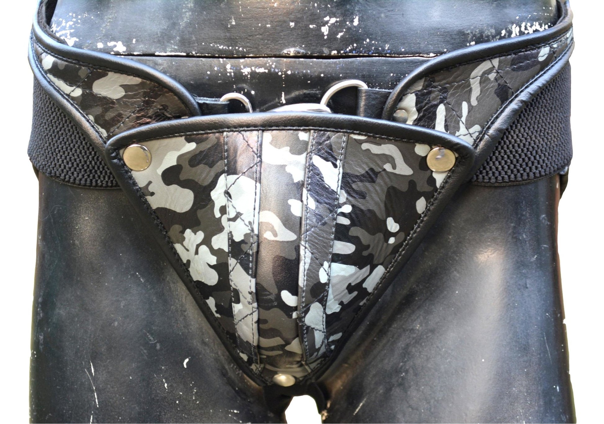 Men camouflage Leather Jock Strap, Men's Posing Pouch,Thong,G-String,Fetish,Gay,Sexy,Leather Underwear - MRI Leathers