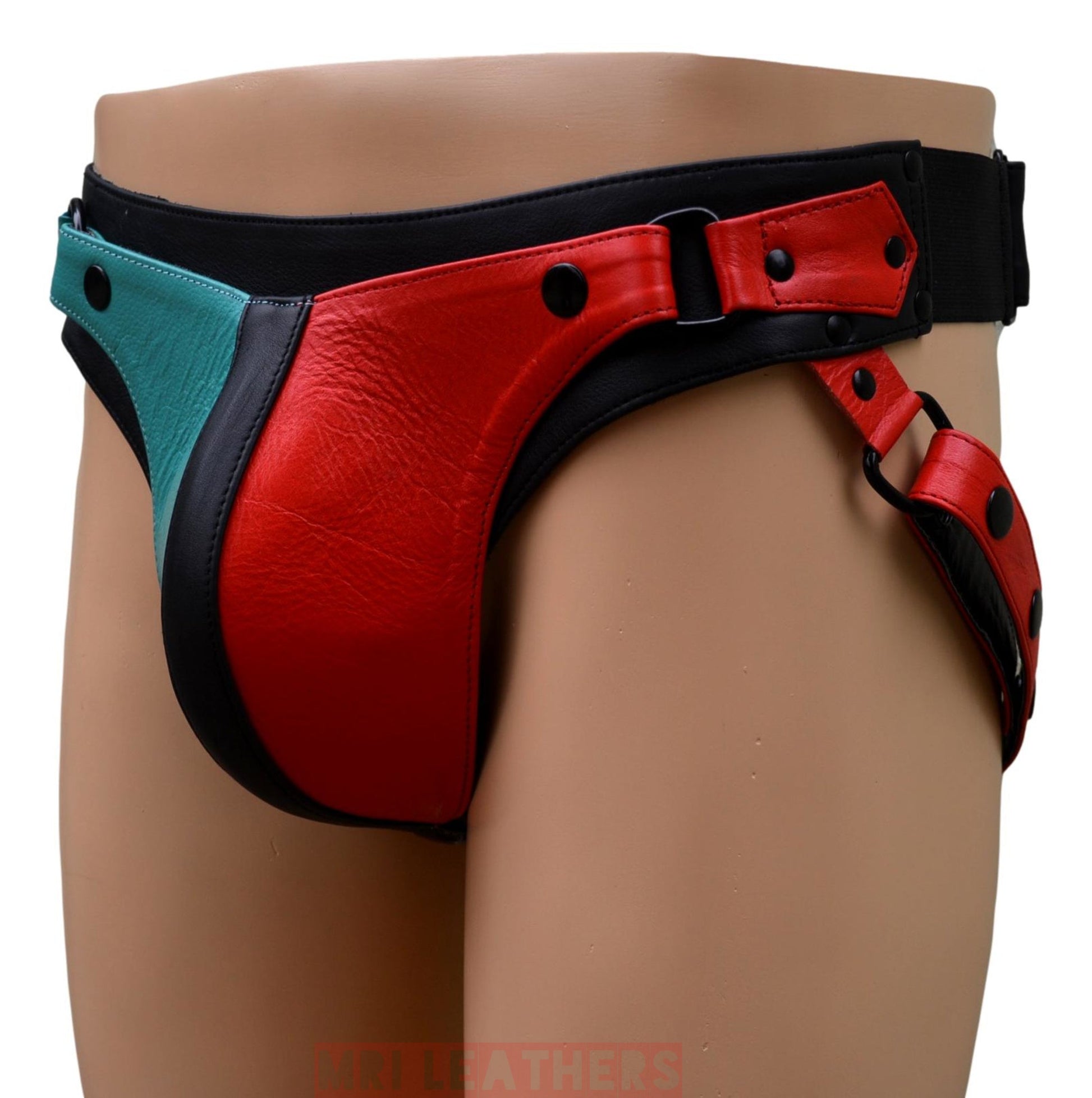 Men Leather Jockstrap -jock -thong removable pouch, lined with soft leather - MRI Leathers