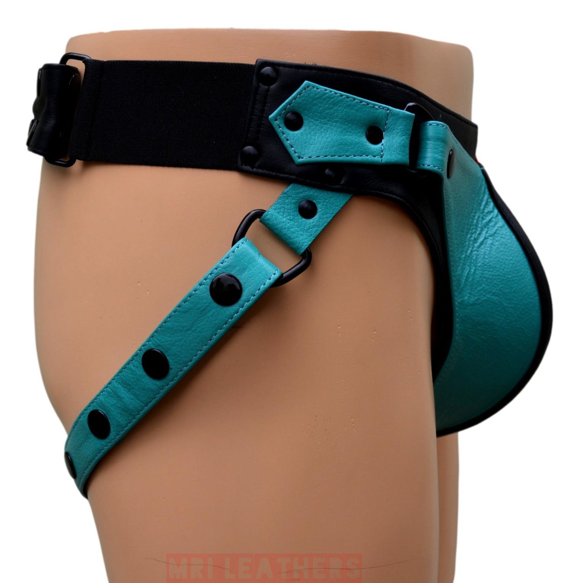Men Leather Jockstrap -jock -thong removable pouch, lined with soft leather - MRI Leathers