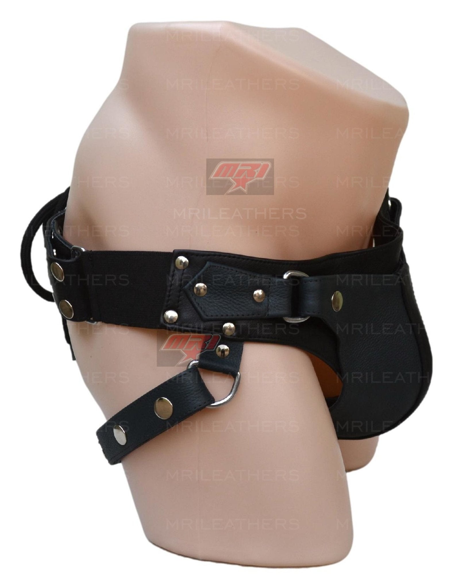 Men Leather Jockstrap -jock -thong removable pouch, lined with soft leather - MRI Leathers