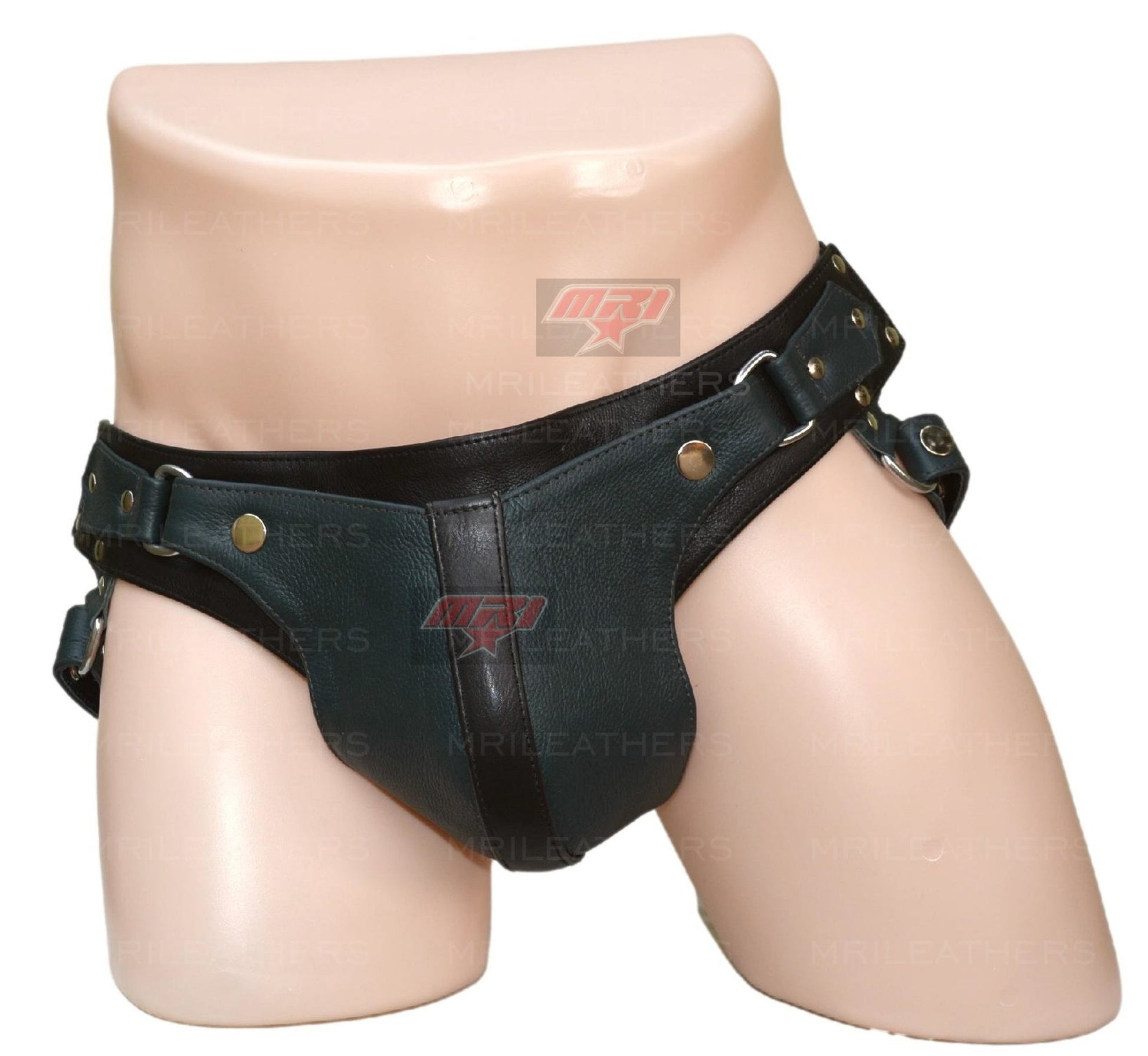 Men Leather Jockstrap -jock -thong removable pouch, lined with soft leather - MRI Leathers