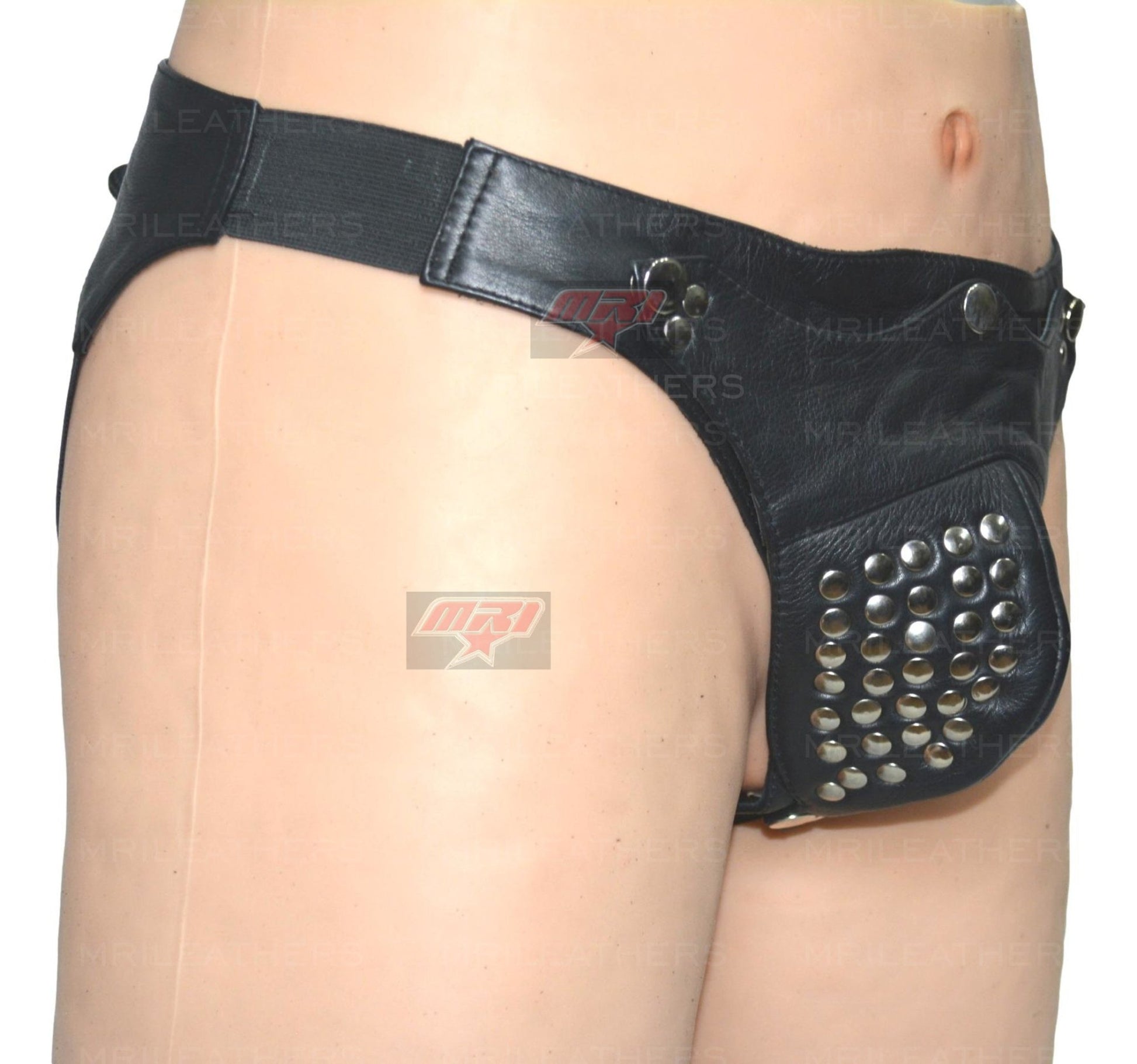 Men Leather Jockstrap -jock -thong removable pouch, lined with soft leather - MRI Leathers
