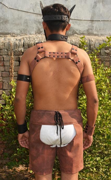 Men Leather Restrain Chest Harness Strap Belts Clubwear Costume Fancy. - MRI Leathers
