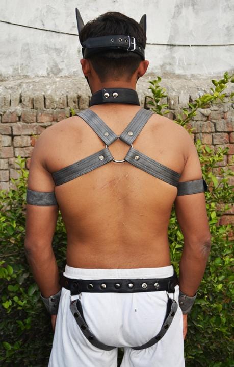 Men Leather Restrain Chest Harness Strap Belts Clubwear Costume Fancy. - MRI Leathers