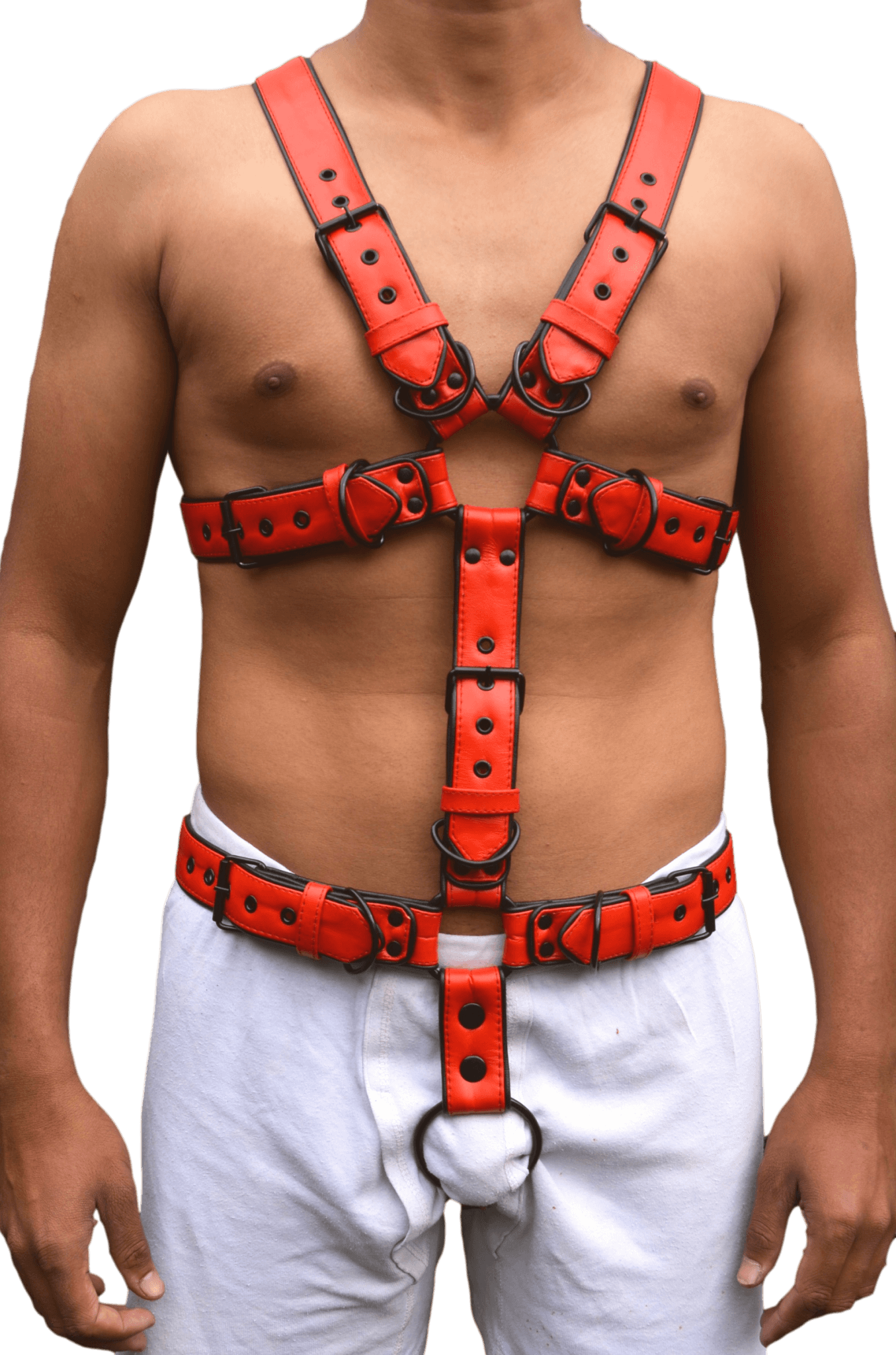 Men Leather Restrain Chest Harness Strap full body harness Belts