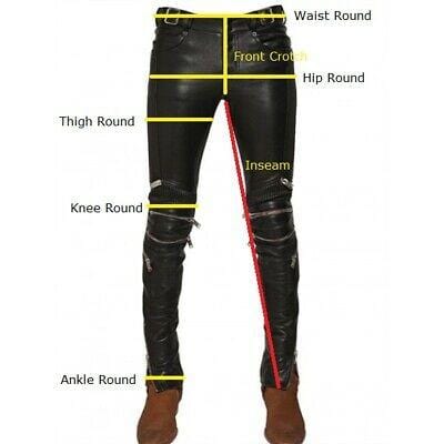 Men Leather Skinny Pants 