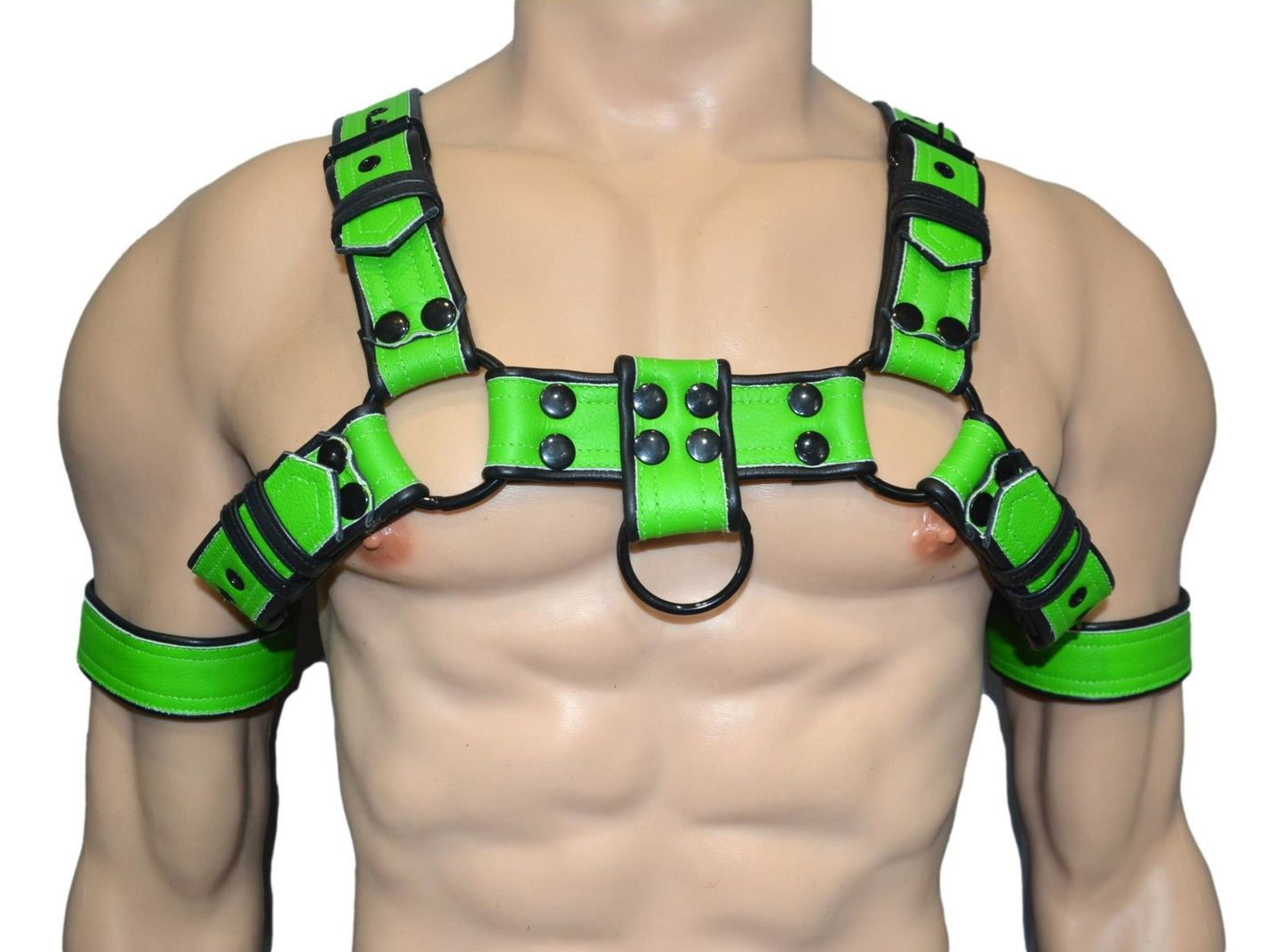 Mens Leather Harness Body Chest Bulldog harness - MRI Leathers