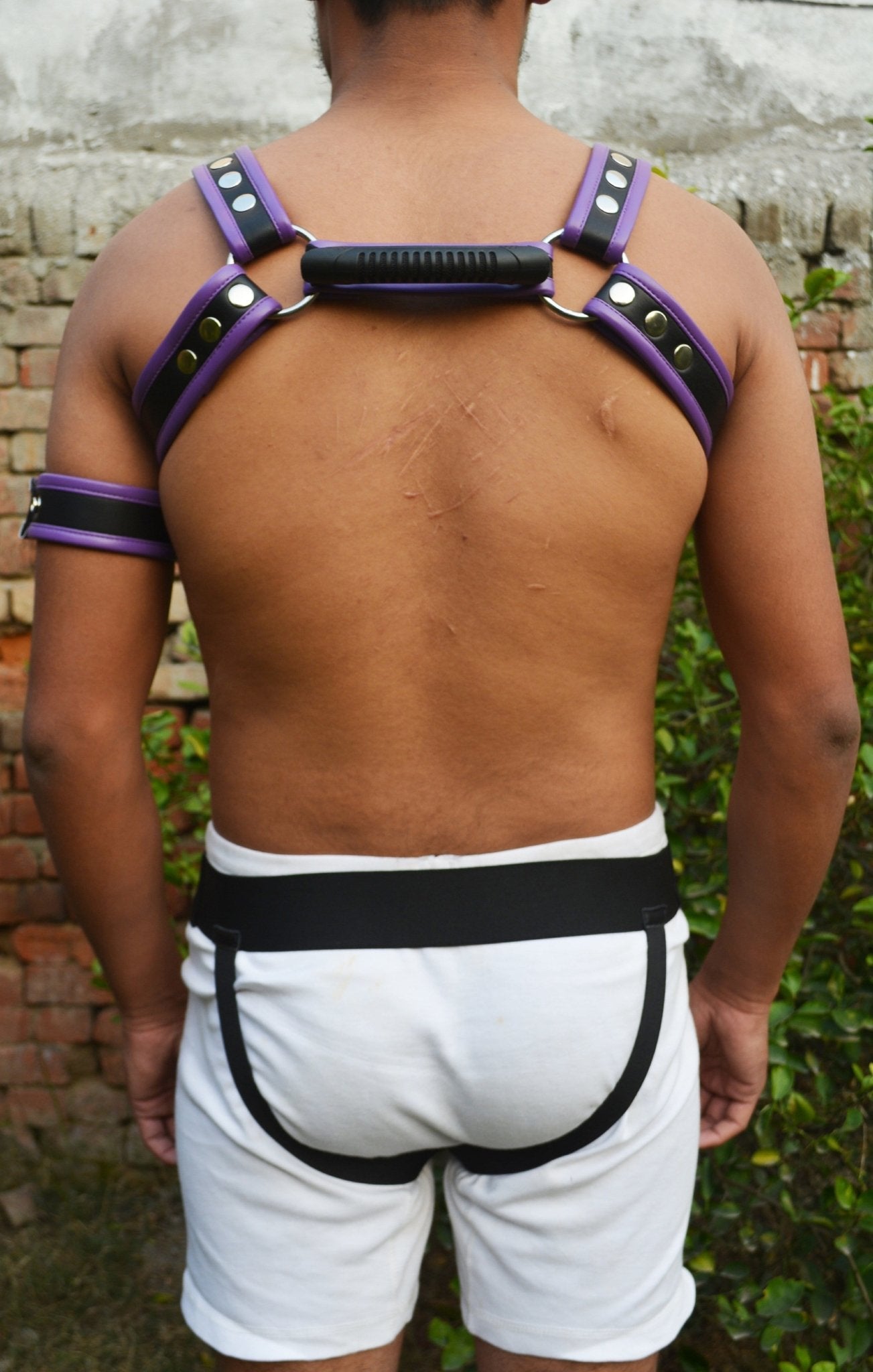 Men's Male Soft Leather Body Chest Bodysuit Harness Belt Night Clubwear Costume - MRI Leathers
