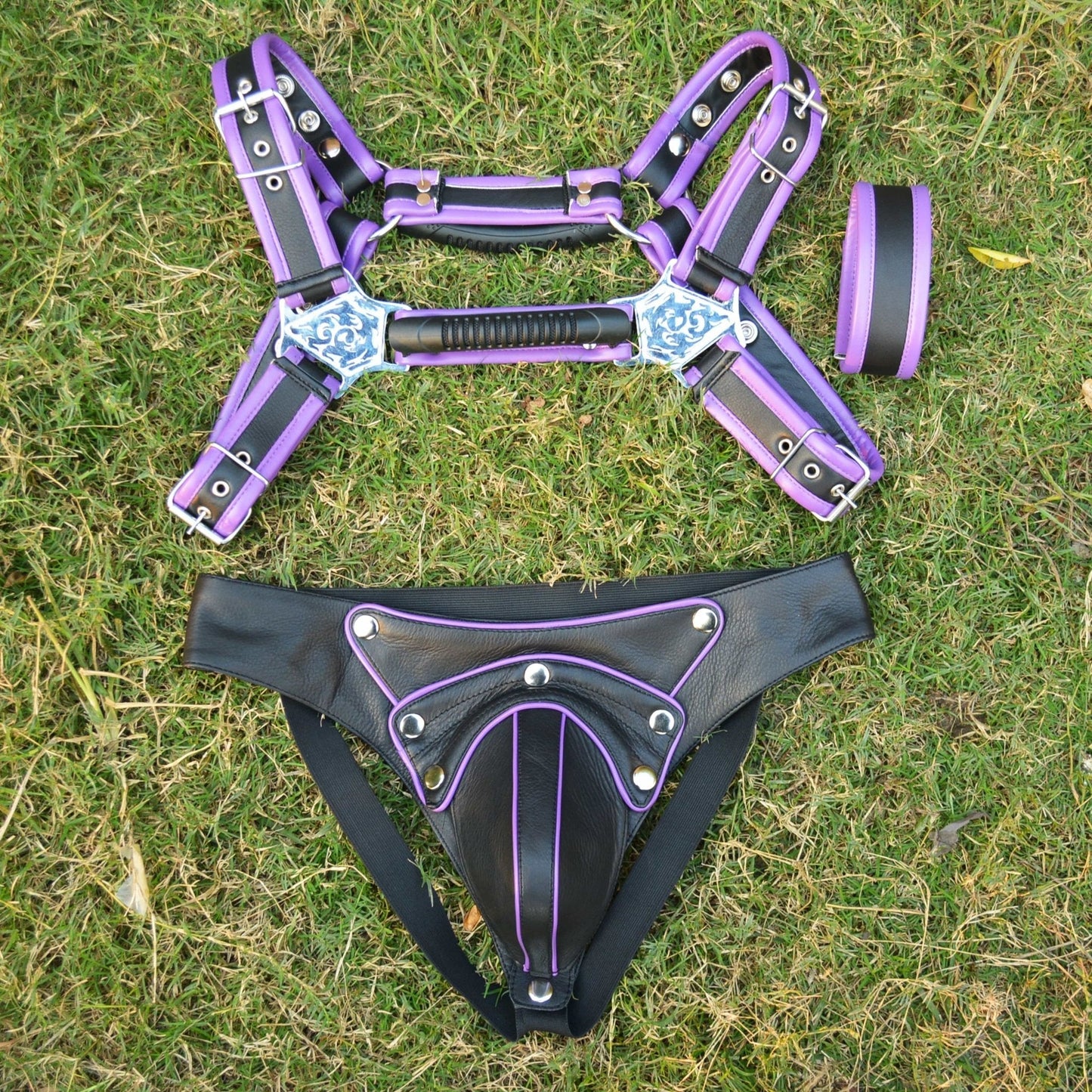 Men's Male Soft Leather Body Chest Bodysuit Harness Belt Night Clubwear Costume - MRI Leathers