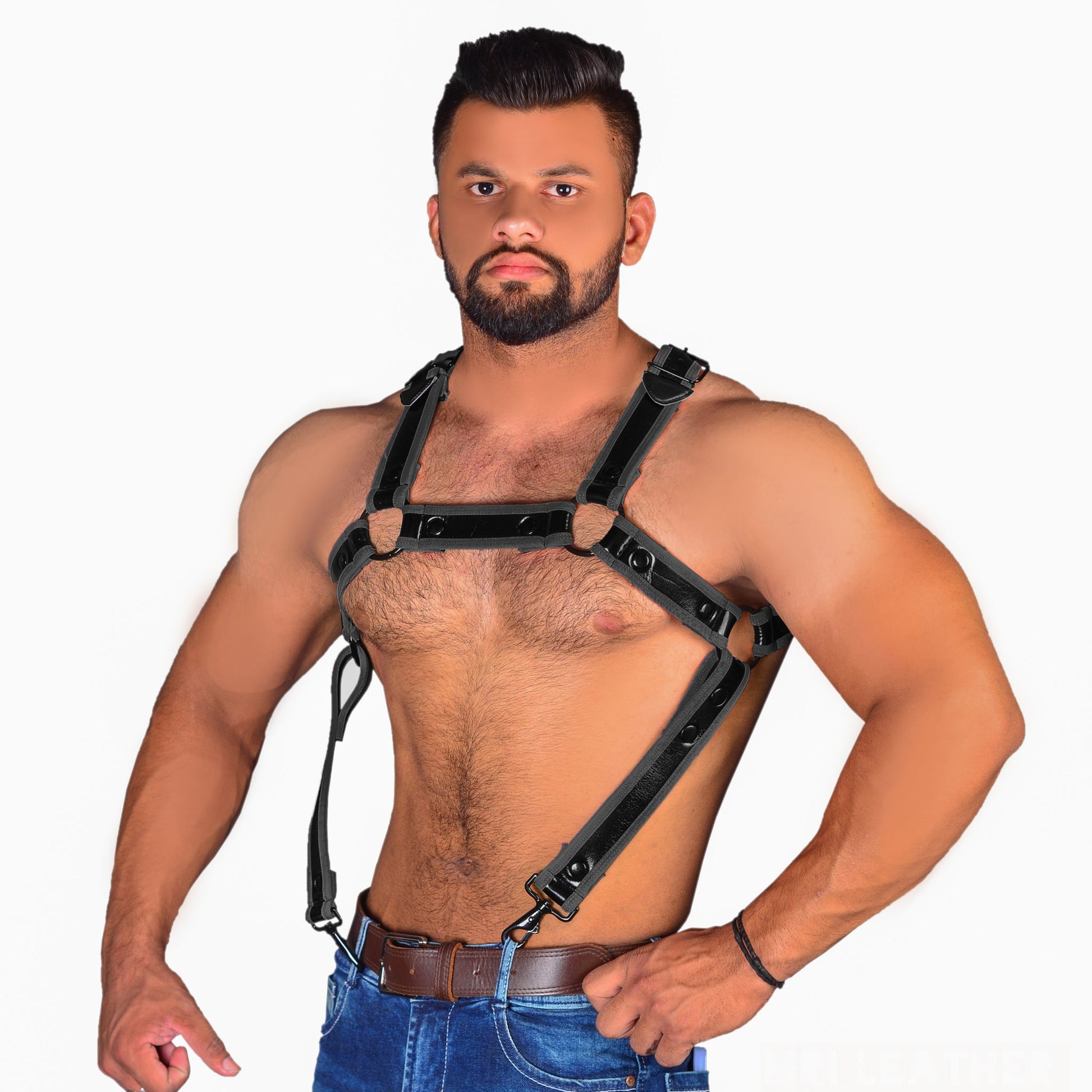 Neoprene Harness Bulldog Neoprene Shine Harness - MRI Leathers