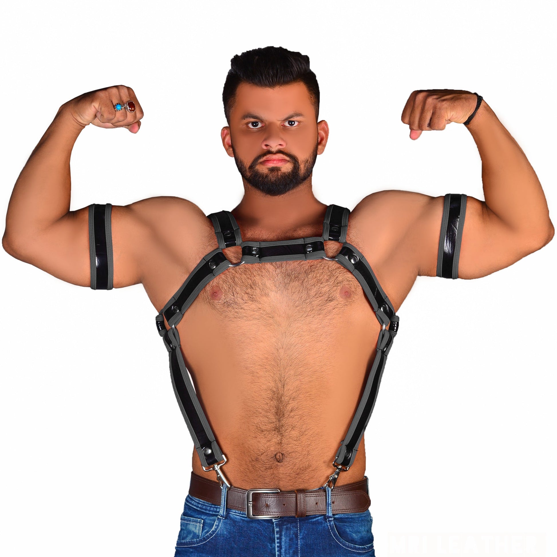 Neoprene Harness Bulldog Neoprene Shine Harness - MRI Leathers